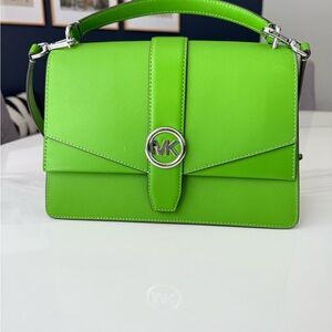 LIKE NEW: Michael Kors Palm Green Satchel